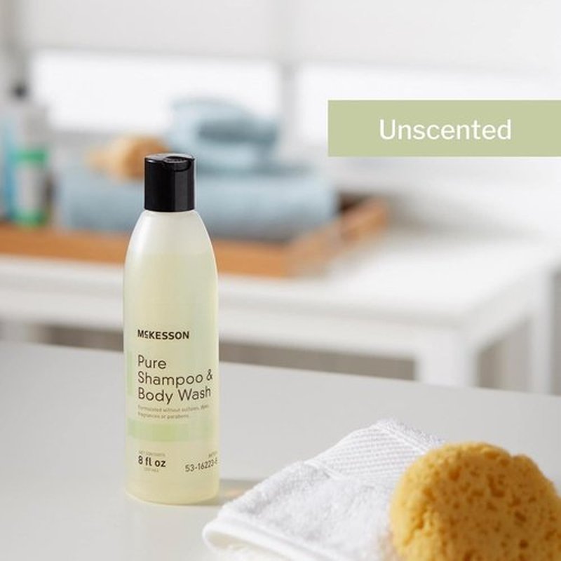McKesson Pure Shampoo & Body Wash - Sulfate-Free, Unscented, Paraben-Free | 8 oz, 1 Count