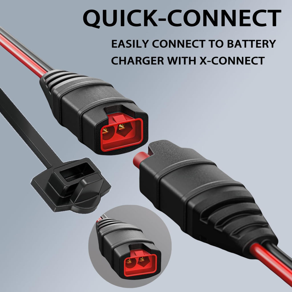 2 Pack GC008 X-Connect fit for NOCO Battery Charger Accessories Cables,M10 (3/8in) XL Eyelet Terminal,Replacement NOCO Battery Connector Smart Batteries Trickle Charger Cable
