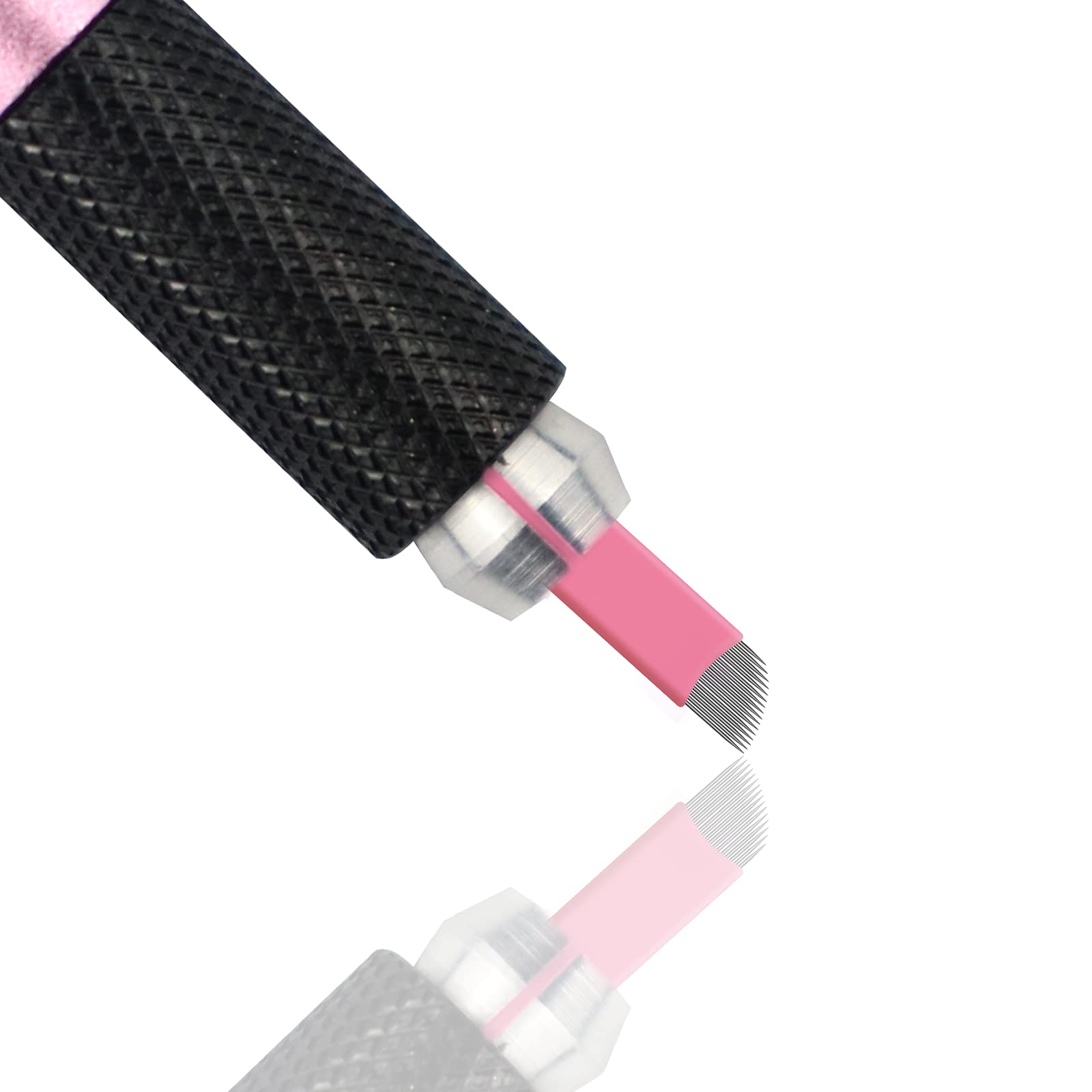 50 pcs Pink Disposable Microblading Blade NANO U18 Microblades 0.15mm Nano Needles Perfect for Hair Strokes Eyebrow Thinnest needles in Market (18U)
