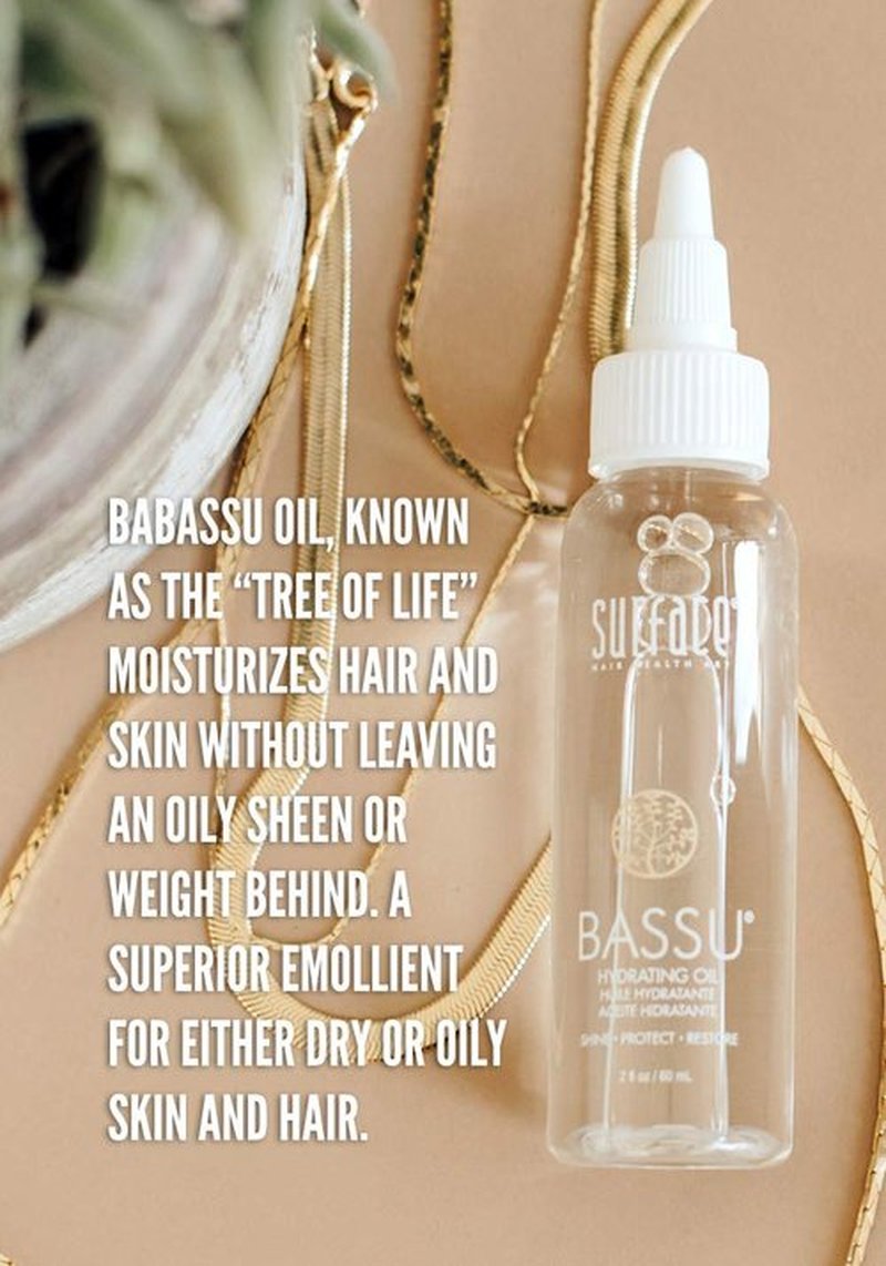 SURFACE Hair - Bassu Moisture Hydrating Oil - Restore, Detangle & Soften Dry Hair - 8 fl oz