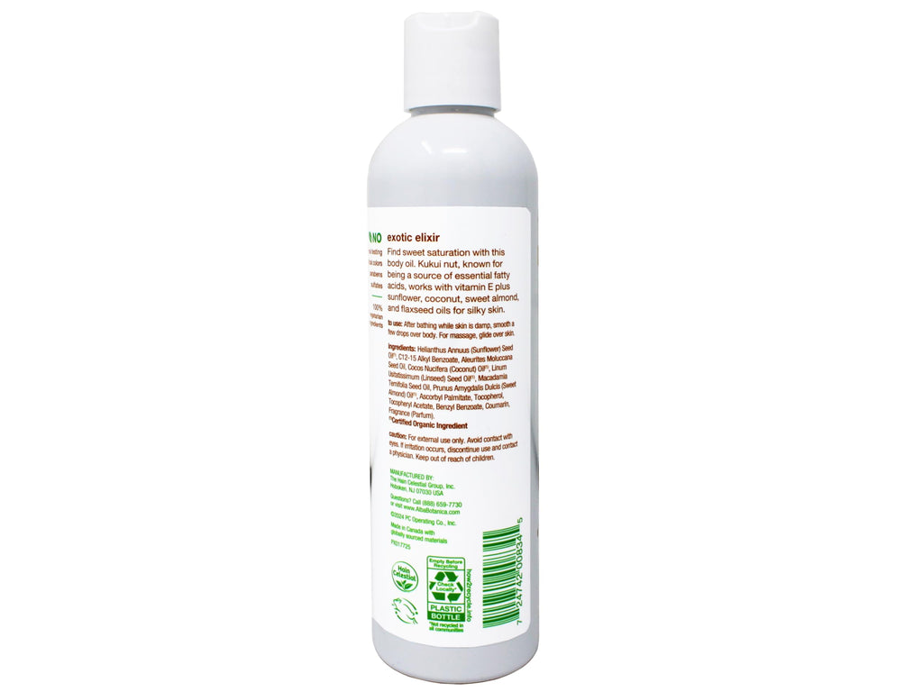 Alba Botanica Intense Hydration Body Oil, with Kukui Nut and Vitamin E, 8.5 FL OZ