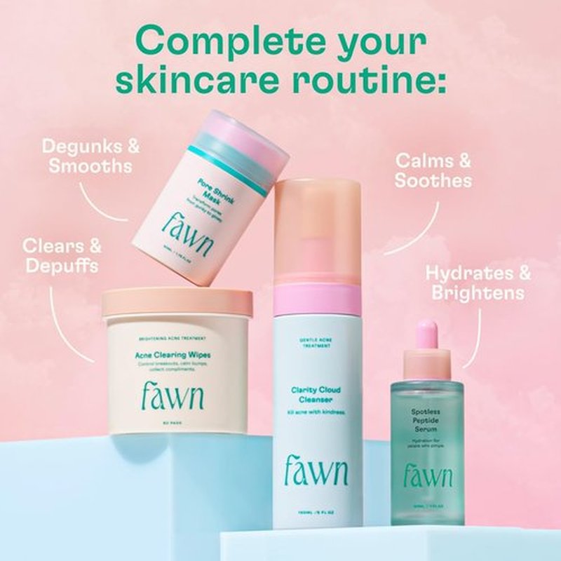 Fawn Clarity Cloud Cleanser - Glycolic Acid & Tea Tree Oil Facial Cleanser for Teen Skin | 5 Fl Oz