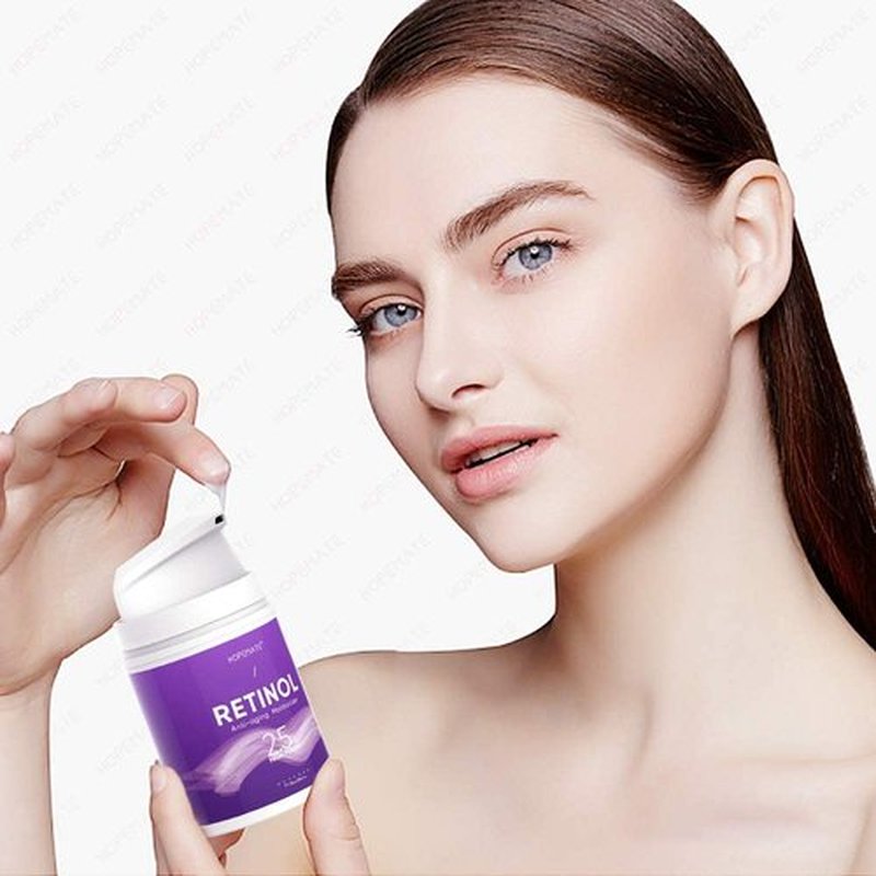 HOPEMATE Retinol Cream, Anti-Aging Moisturizer Cream 2.5% for Face and Eye Care, Anti-Wrinkle Essence with Hyaluronic Acid, Vitamin E and Green Tea, Day and Night Cream, 1.7 Fl.Oz, 50ml