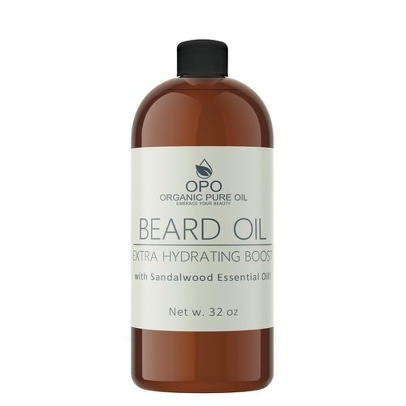 Sandalwood Beard Oil - Natural Hydrating & Conditioning Blend for Facial Hair - 32 oz | Promotes Growth & Silky Smoothness