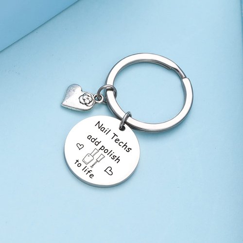 RSZOTW Nail Technician Jewelry Cosmetology Jewelry Manicurist Artist Gift Nail Stylist Gift Nail Tech Keychain