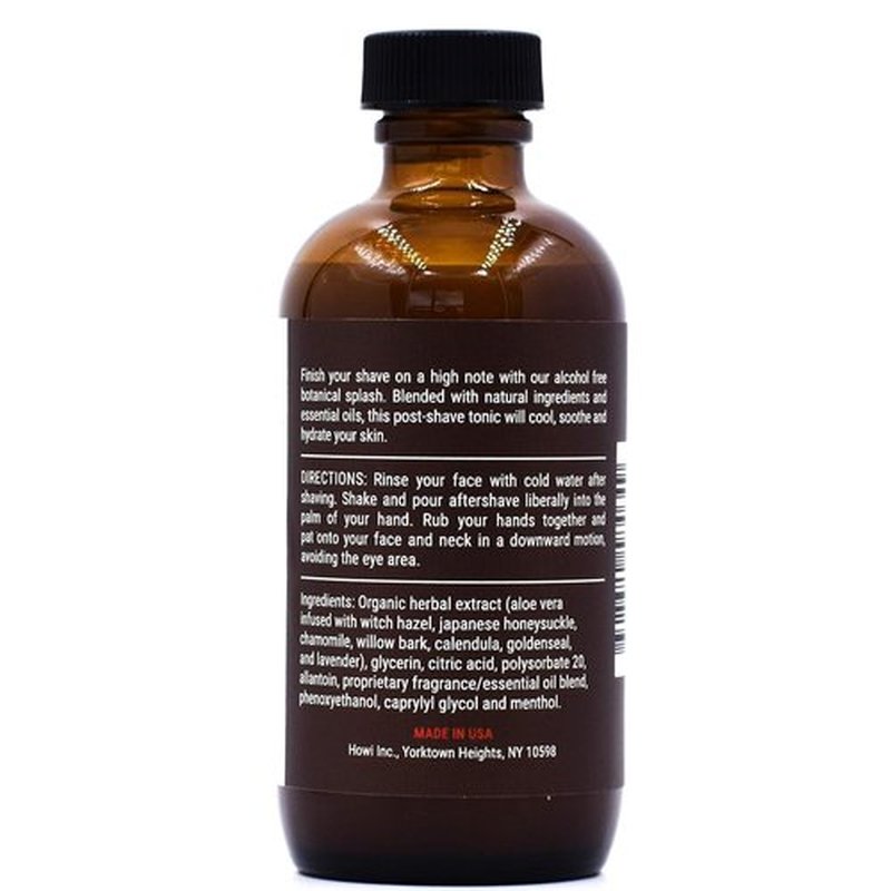 Taconic Shave Bay Rum Aftershave Splash - Alcohol-Free Men's Aftershave for Soothing & Hydrating - 4 oz Made in USA