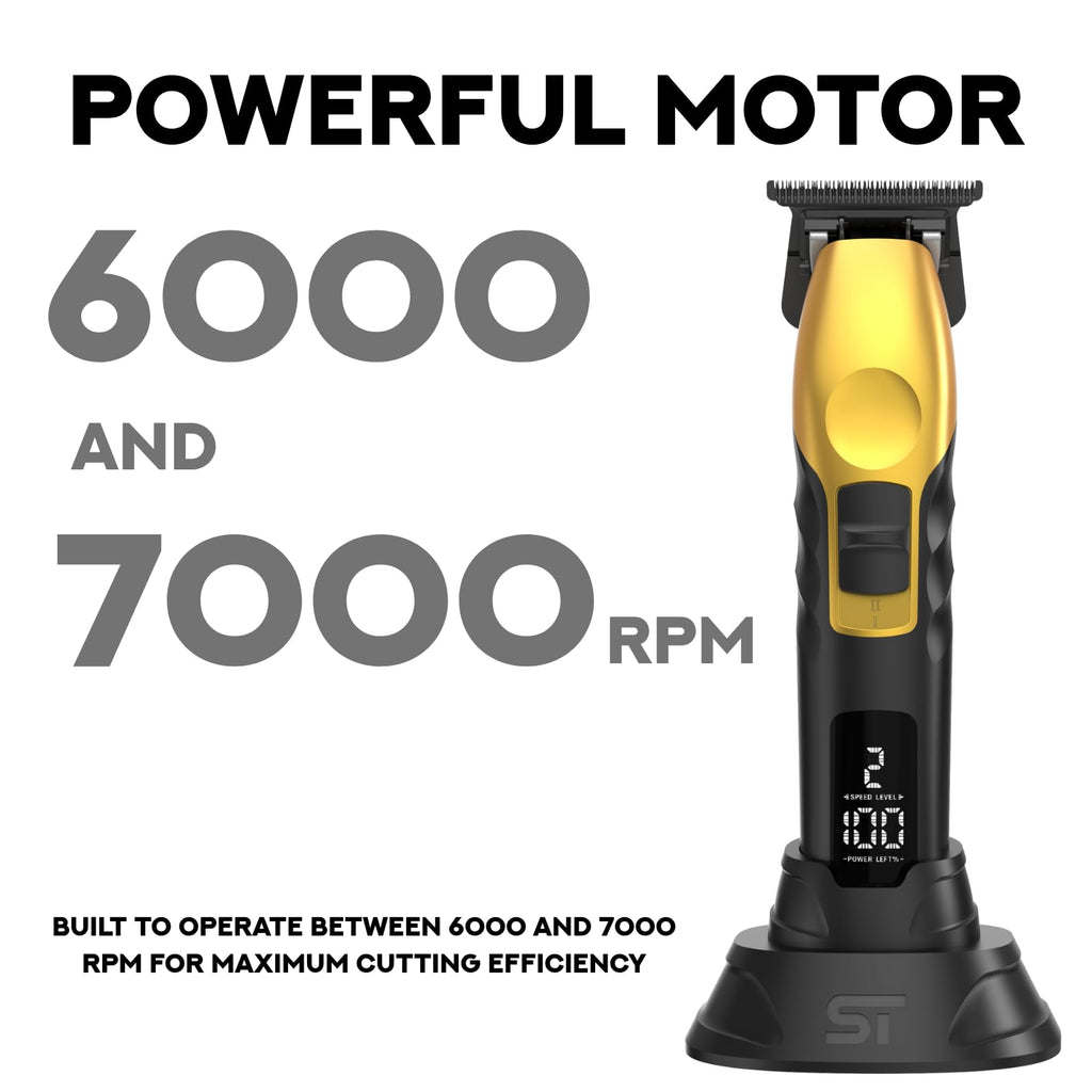 Supreme Trimmer 2Spee ST622 – Cordless Beard & Hair Trimmer for Men | 2-Speed Motor, 180 Min Runtime, Zero-Gap Adjustable Blade, Digital Display, Removable Blade Design