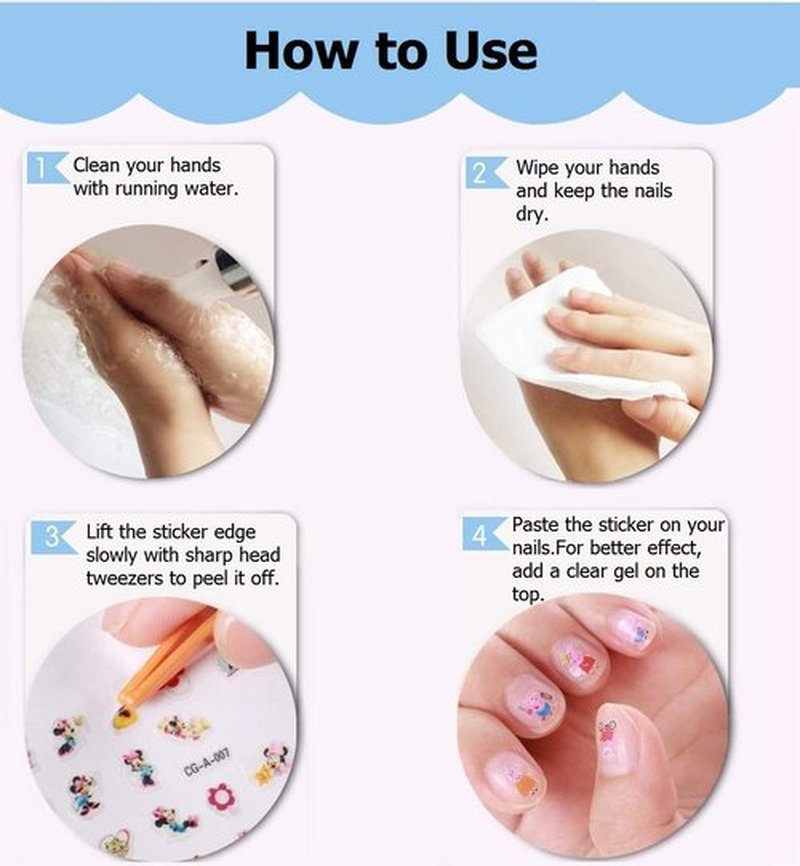 Fanoshon Cute Nail Decals Stickers for Women Girls Kids 200+ PCS, Self Adhesive Nail Tip Manicure Peduicure for Fingernails Toenails Fake Nails, Birthday Party Favors Christmas Stocking Stuffer