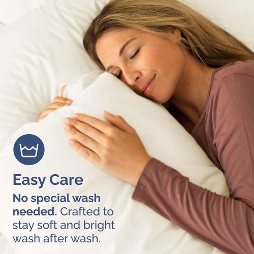 Standard Pillow Cases Set of 2 | Ultra-Soft Hotel Quality - Comfy, Wrinkle-Free & Stain Resistant - Off White