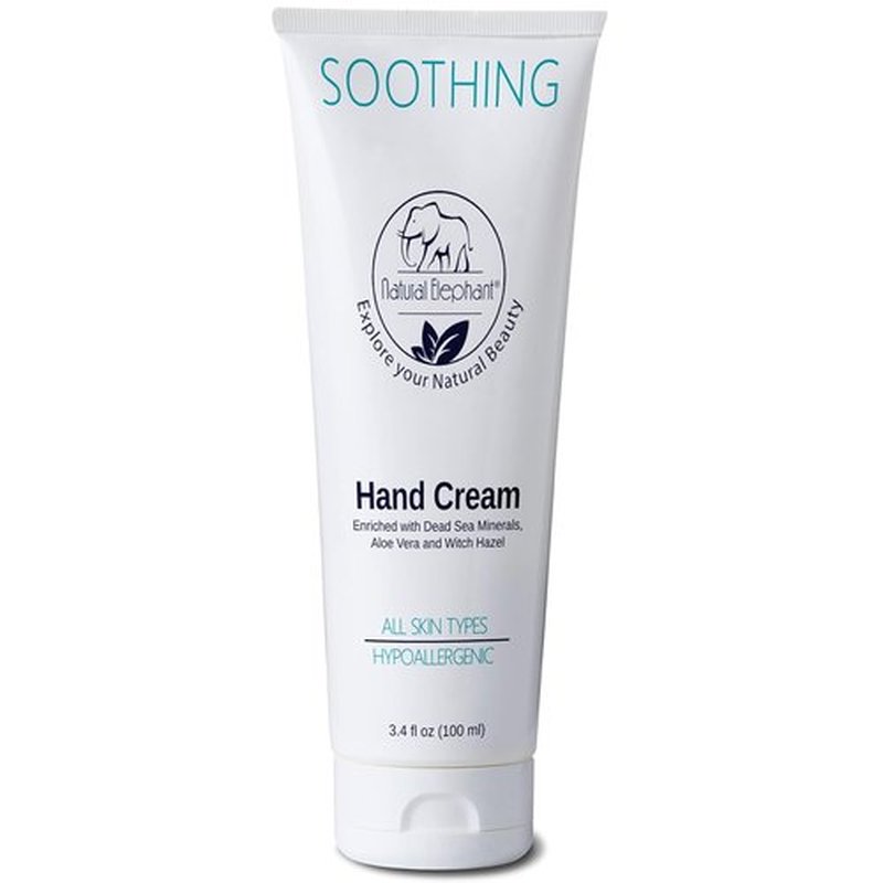 Natural Elephant Dead Sea Hand Cream - Soothing Formula with Minerals | 3.4 fl oz (Pack of 3)