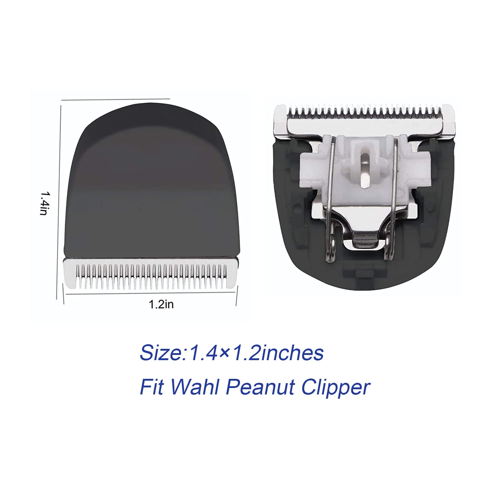 YAZIYIR Professional Peanut Snap On Replacement Blades, Black, 4PCS