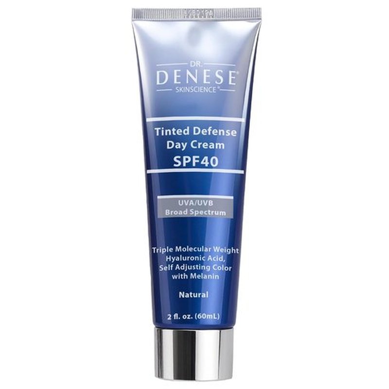 Dr. Denese Broad Spectrum SPF 40 Defense Day Cream - Tinted Moisturizer & Sunscreen | Hydrating BB Cream for Smooth, Radiant Skin - 2 oz