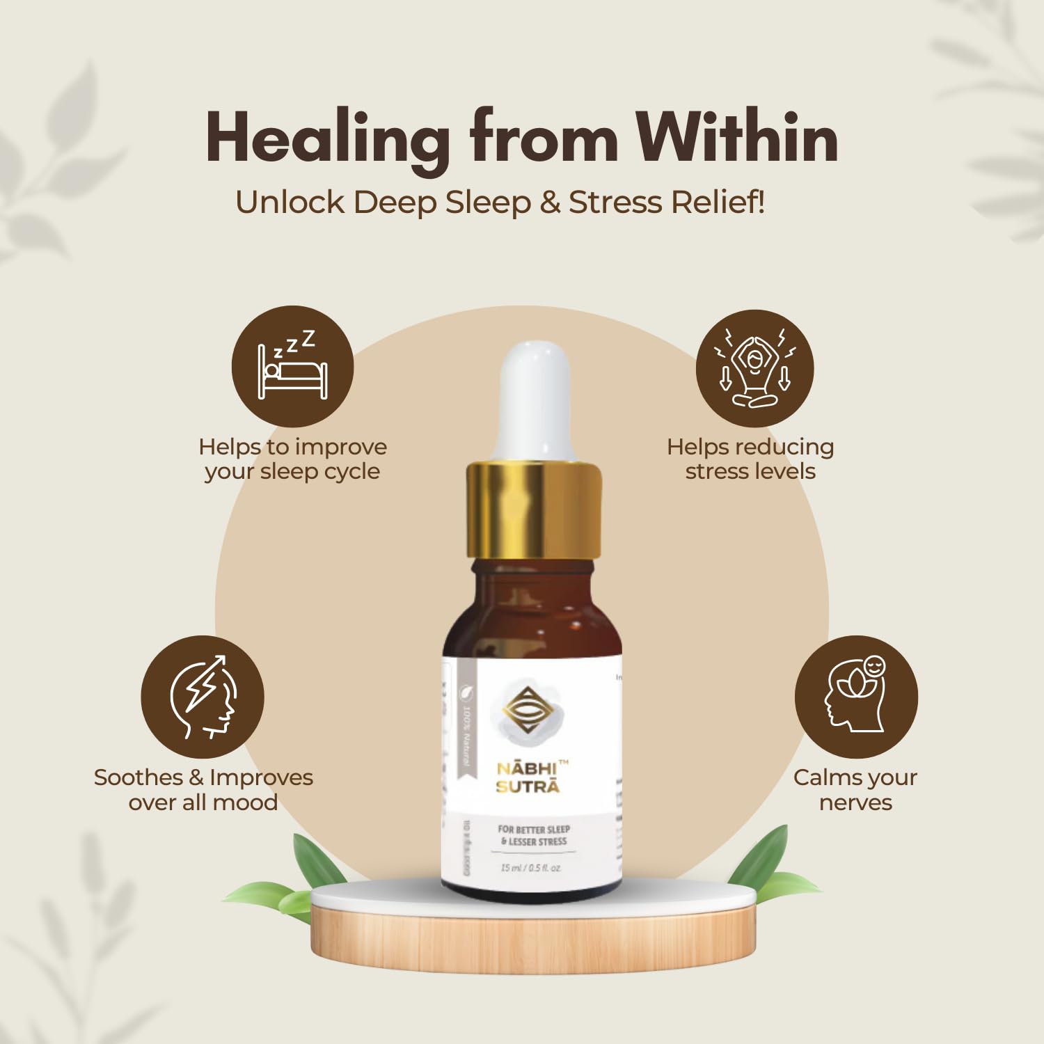 Nabhi Sutra Belly Button Oil | Ayurvedic Blend with Tagar & Cow Ghee | 15ml