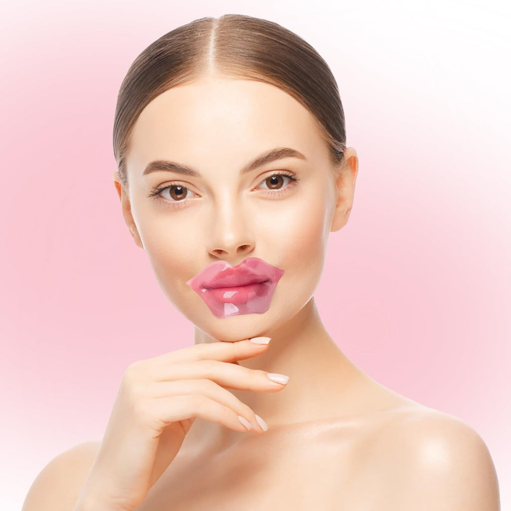 NIYET 30 pieces of Moisturizing Collagen Crystal Lip Mask - Anti-Ageing & Anti Chapped, Reduce lip Wrinkles, Fade Lip Color, Make Skin Smooth (Rose)