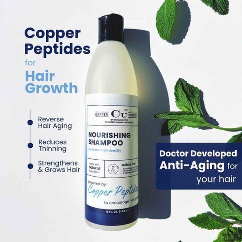 Copper Chemist Hair Growth Shampoo - Natural Copper Peptides for Thinning Hair - Sulfate-Free, Color Safe Treatment