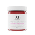 Amira Beauty Dead Sea Salt Body Scrub | Foaming Shower Scrub with Organic Essential Oils | Exfoliates and Moisturizes Skin | 7 OZ (Rose & White Musk)