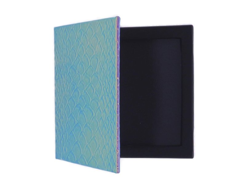 unbrand Mermaid Fish-Scale Pattern Change Empty Magnetic Eyeshadow Blush Highlighters Palette makeup tools 10x10cm
