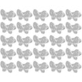 100 Pcs Nail Art Display Rings Butterfly Shape Nail Polish Color Display Ring Stand (Transparent)