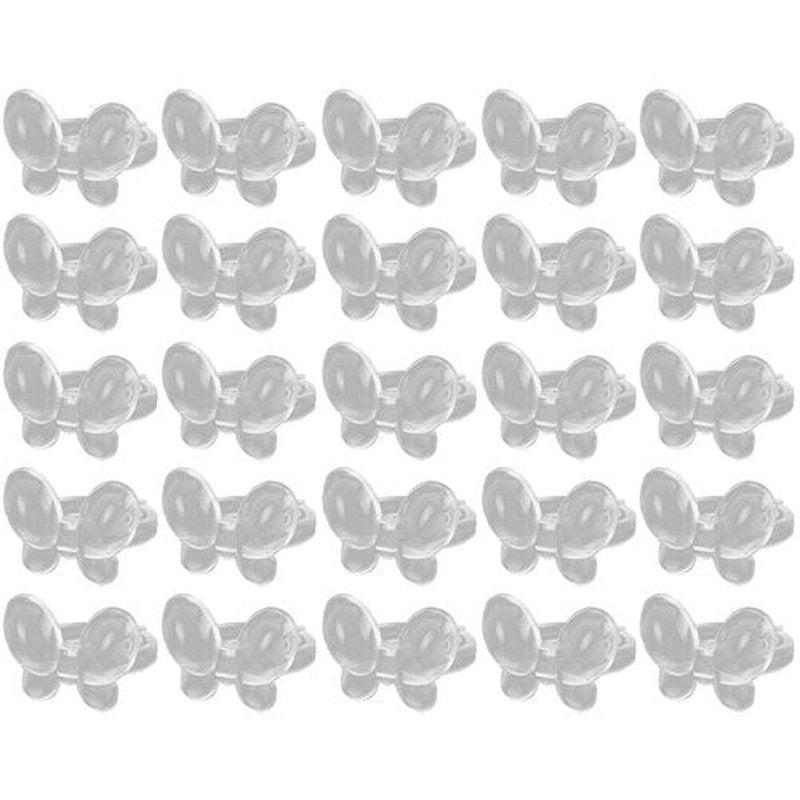 100 Pcs Nail Art Display Rings Butterfly Shape Nail Polish Color Display Ring Stand (Transparent)
