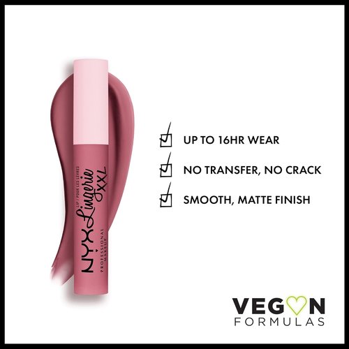 NYX PROFESSIONAL MAKEUP Lip Lingerie XXL Matte Liquid Lipstick - Maxx Out | Cool Toned Light Pink