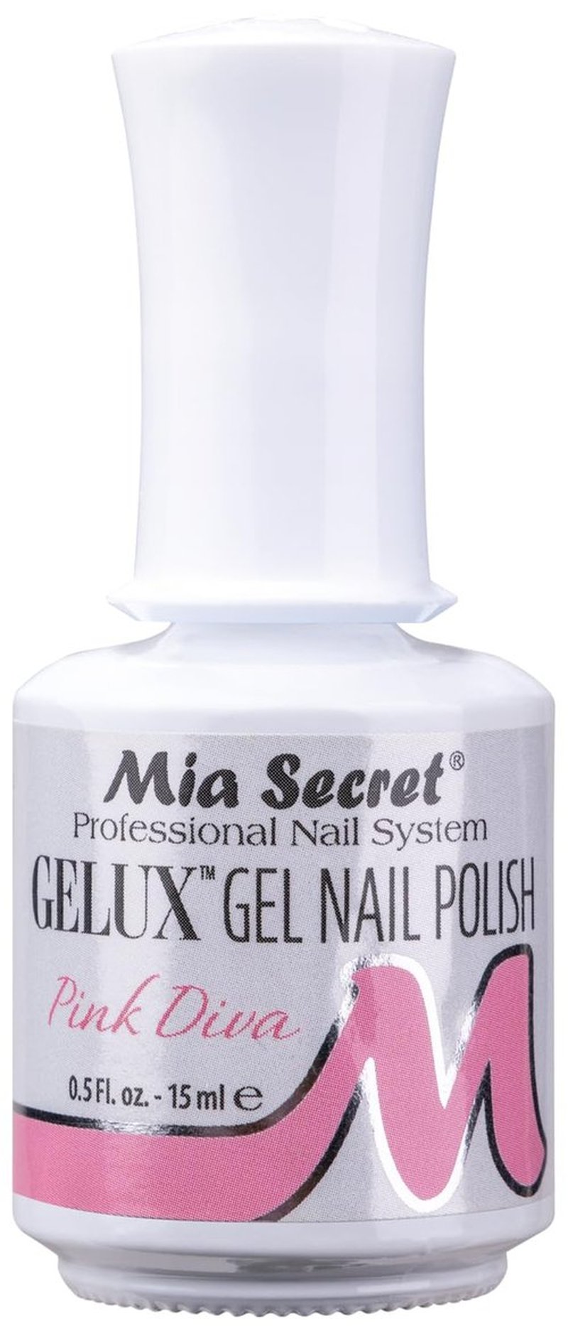 Mia Secret Gelux Soak-off gel nail polish color Pink Diva - Gel polish cured with nail lamp - Esmaltes para uñas en gel de larga duración para lampara uv - Esmalte en gel color Pink Diva