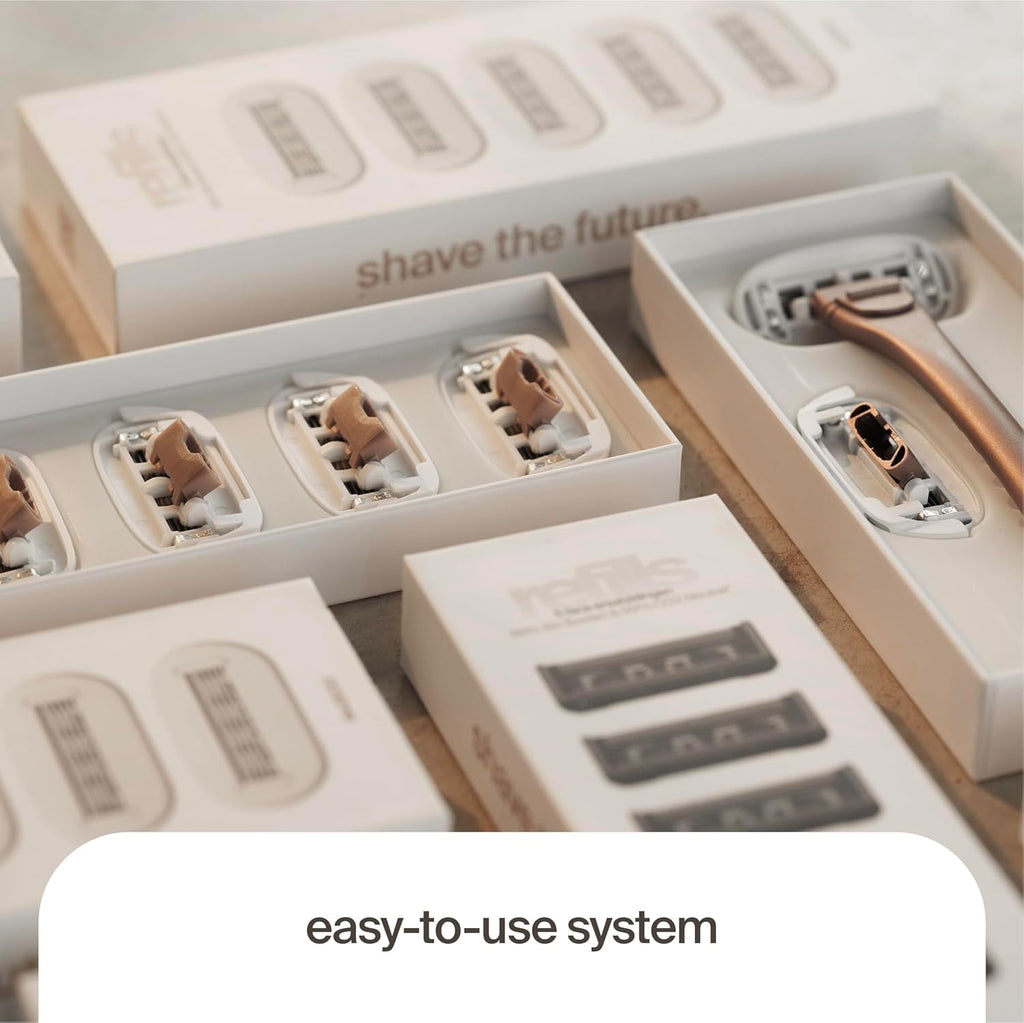 Razeco5 Plastic-Free Cartridges – 5 Plastic-Free Cartridges, 5 Blades – Plastic-Free Shaving for a Zero-Waste Routine (Body)
