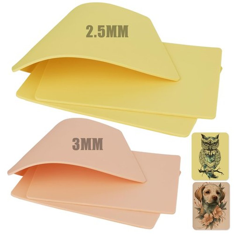 Tattoo Practice Skins Mixed 6Pcs - Autdor 2.5mm & 3mm Realistic Fake Skin Sheets Includes 3x 12*8in and 3x 8*6in for Reusable Double Sided Large Tattoo Skin for Beginners Pro Artists Tattoos Training