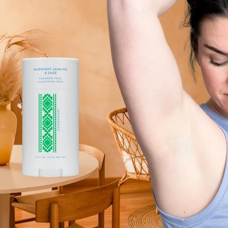 Aluminum-Free Natural Deodorant Stick | Long-Lasting Odor Protection for Women & Men - 2.65 oz, Midnight Jasmine & Sage