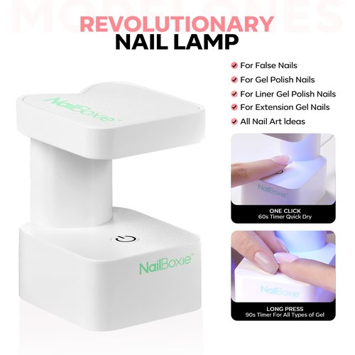 Modelones Gel Nail Kit, Top Coat, Nail Builder Gel and Nail Glue for Nail Tips, Press On Nails Kit with LED Light, 150 PCS Long Pink Square, 15 Sizes French Tip Press on Nails