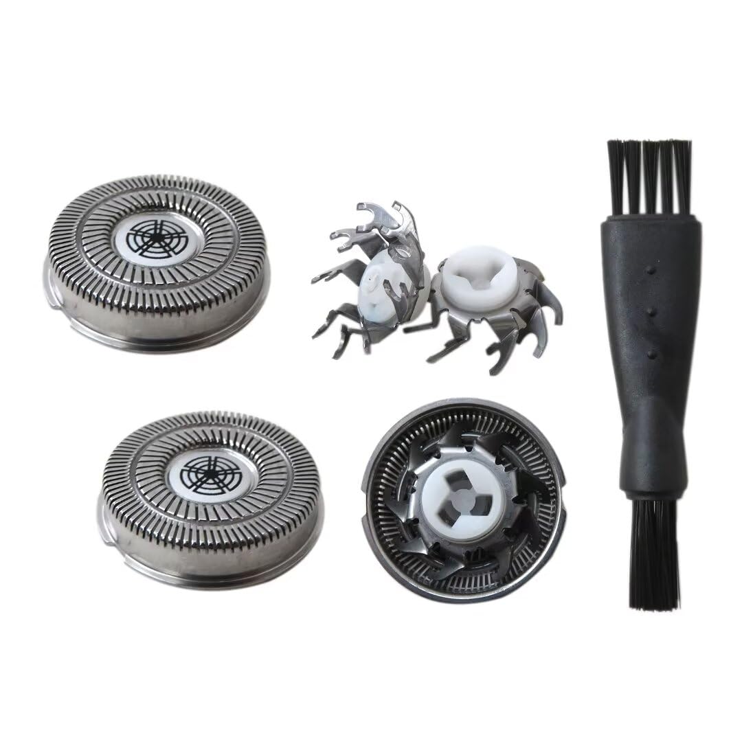 SW-S7105 3x Replacement Shaver Head Blades Compatible for Waterproof Electric Razor Wet & Dry Rotary Shavers with Clean Brush