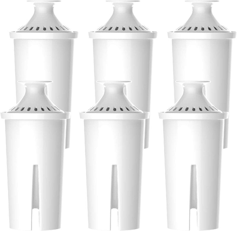 Waterspecialist 6-Pack Water Filter Pitchers | NSF Certified Replacement for Brita® & Mavea®
