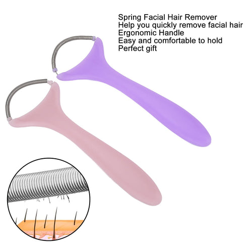 2Pcs Hair Remover Spring Threading Hair Remover, Portable Women Threading Face Epilator, Spring Threading Hair Remover