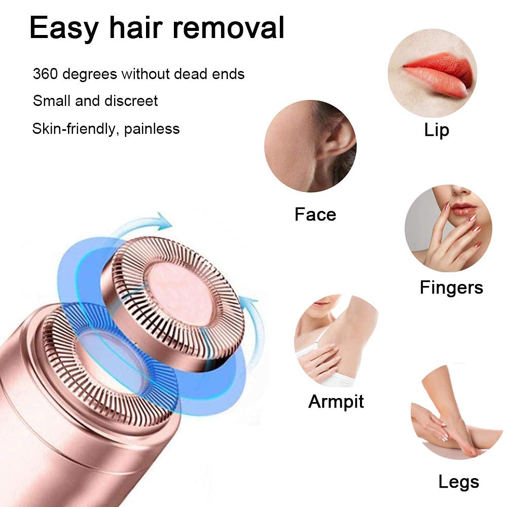 Facial Hair Remover Replacement Heads: Generation 2 Double Halo, Compatible with Finishing Touch Flawless Facial Hair Removal Tool for Women 18K Gold-Plated 4 Count (Not Fit Gen 1 Hair removal device)