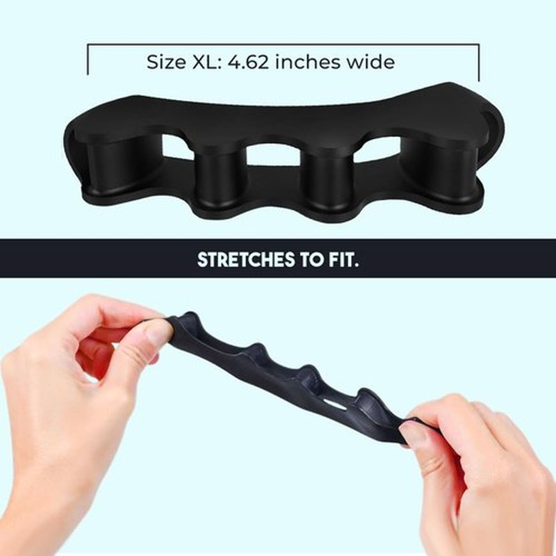 PrimalStep Toe Separators, Spreaders, Spacers, Straightener to Correct Toes for Men and Women, Bunion Corrector, Foot Pain, Plantar Fasciitis, Over 50% Thicker, XL