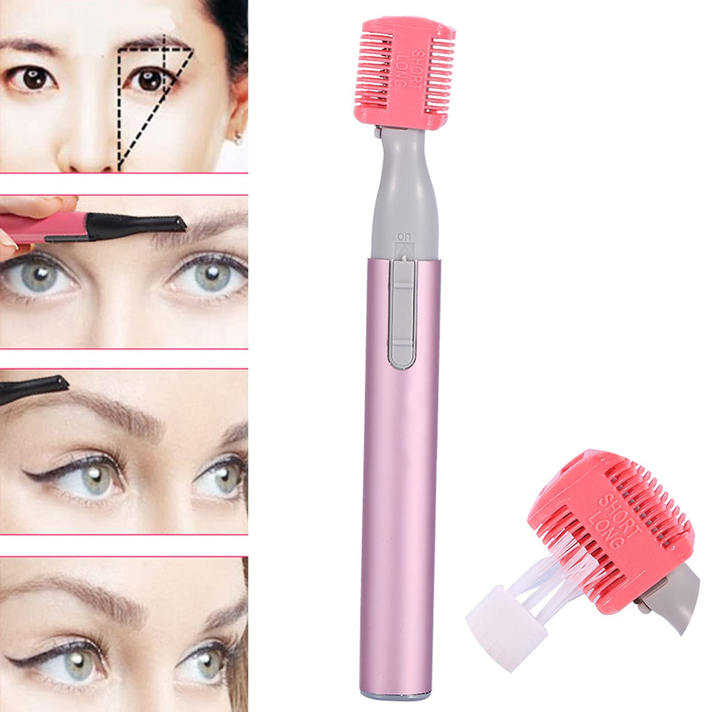 Akozon New Portable Electric Face Eyebrow Hair Body Blade Shaver r Trimmer Beauty Pink