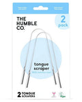 Humble Co. Tongue Scraper - 100% Stainless Steel Tongue Cleaner for Bad Breath Relief | 2 Pack
