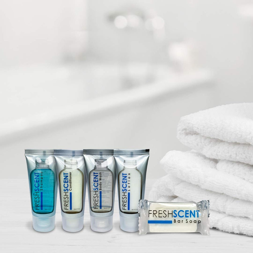 Freshscent Shampoo 1oz (Case of 288 tubes) Hotel Travel Size, Bulk Amenities and Toiletries for Hospitality