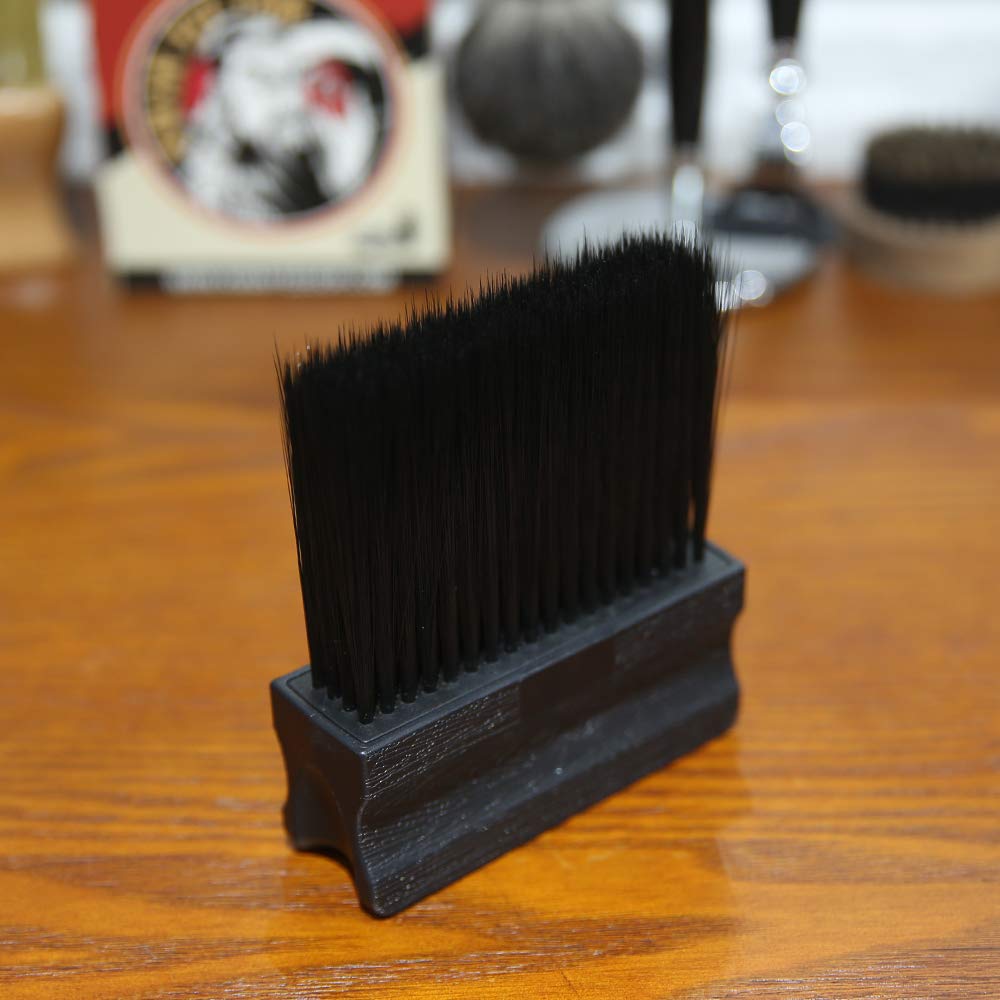 Barber Brush Neck Duster Brush for Hair Cutting, Soft Neck Cleaning Brush, Professional Salon Tool Black