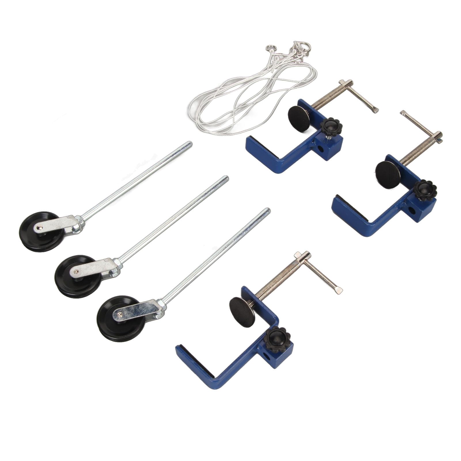 Laboratory Bench Clamp, Reinforced Bench Clamp with Pulley Simple Structure Multipurpose Table Mount Clamp for School Education Science Experiment Tools Teacher Supply