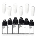 FAVAI 6 PCS Airbrush Gel Nail Polish 90 ML White Color (#102) for Nail Art, Non-Acetone Airbrush Gel Polish with Fine Mist, Nail Polish for Nail Gradients No Dilution, 6 * 15ML