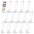 Suwimut 15 Pieces Acrylic Hair Clip Display Stand, Clear L-Shaped Hairpin Barrette Stand Holders, Tabletop Hair Clip Organizer Storage Rack for Hair Bow, Headbands, Hair Ties, Teen Girls, Women