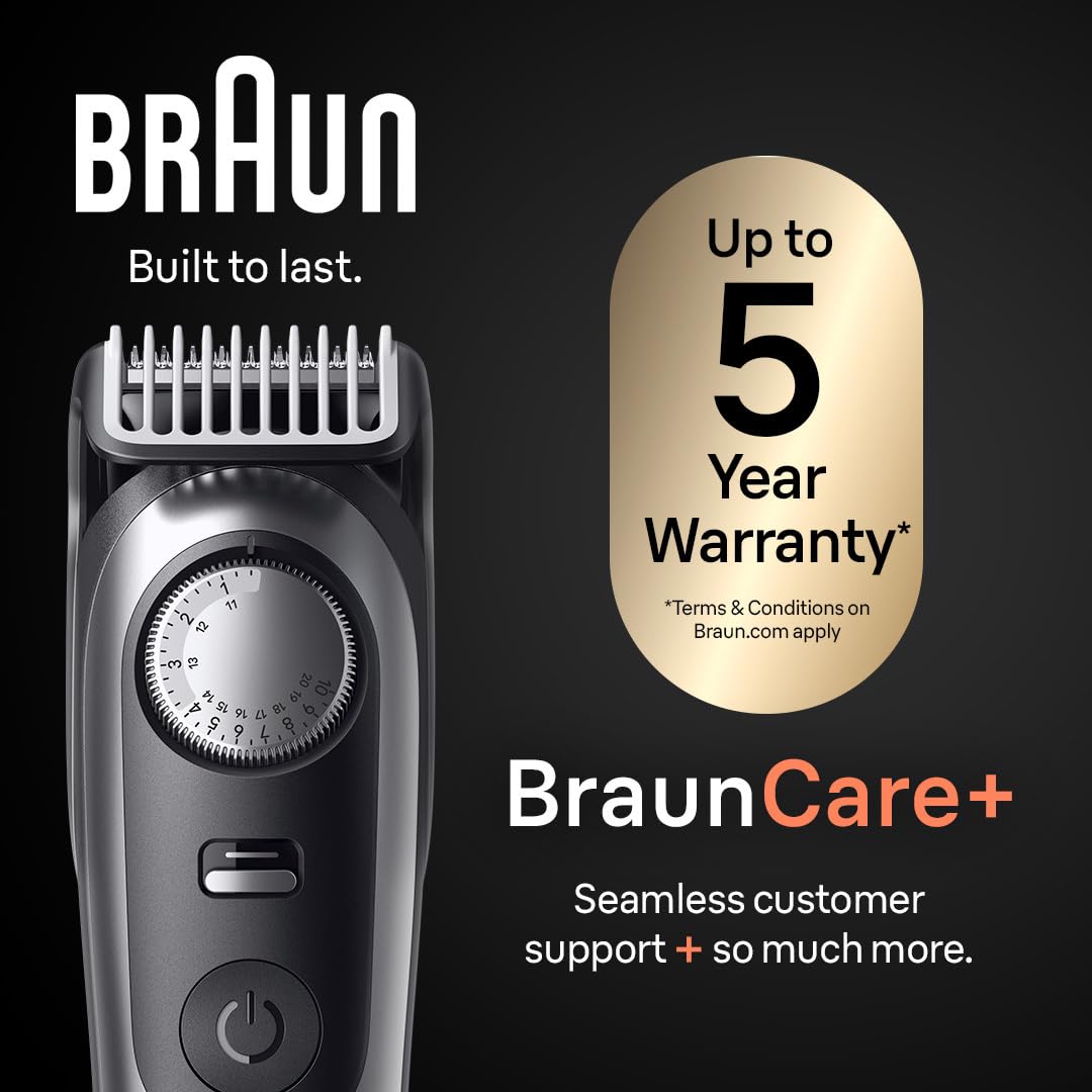 Braun Series 9 PRO All-in-One Beard & Body Grooming Kit for Men, Cordless Trimmer, Hair Clippers & Shaver for Face, Hair & Body with Gillette Labs Razor, AIO 9555
