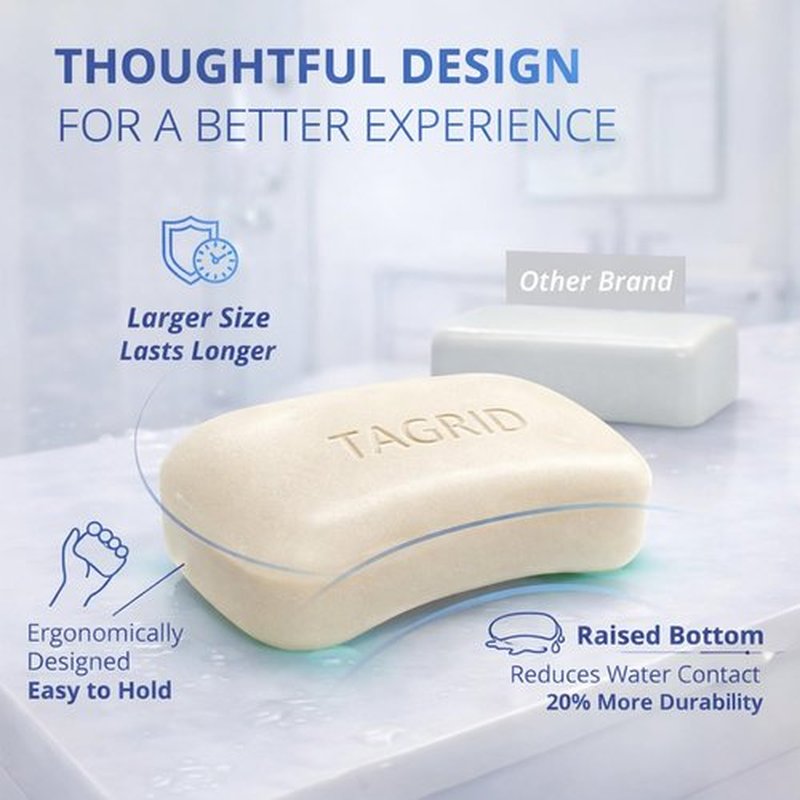 Antifungal Oatmeal Tea Tree Soap: Slow-dissolving Body Bar for Athletes Foot & Active Lifestyles – Daily Skin Care to Help Relieve Skin Discomfort Associated with Jock Itch, Ringworm, and Fungal Acne