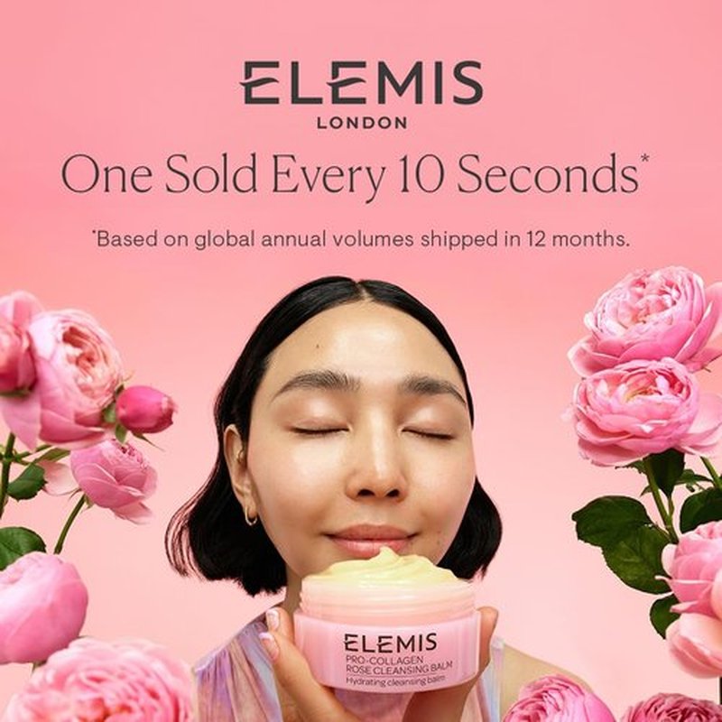 ELEMIS Pro-Collagen Rose Cleansing Balm - 3-in-1 Daily Face Cleanser - Melts Away Waterproof Makeup and Sunscreen - Rose and Elderberry Oil - 100