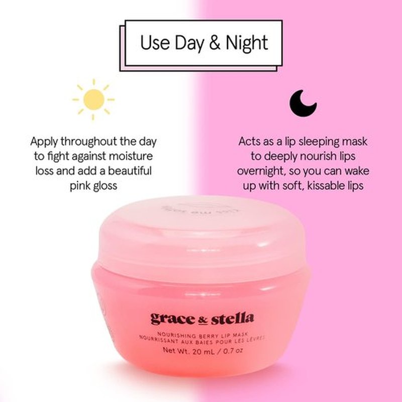 Grace & Stella Lip Butter - Hydrating Lip Balm & Nourishing Mask - Travel Size (1-Pack) for Overnight Repair