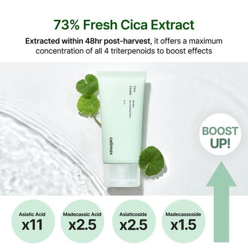 Celimax The Real Cica Soothing Cream - Hydrating & Calming Gel for Sensitive Skin | 50ml