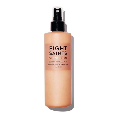 Eight Saints Island Time Body Spray Lotion - Natural Coconut Scent for Dry Skin, 8 Ounces
