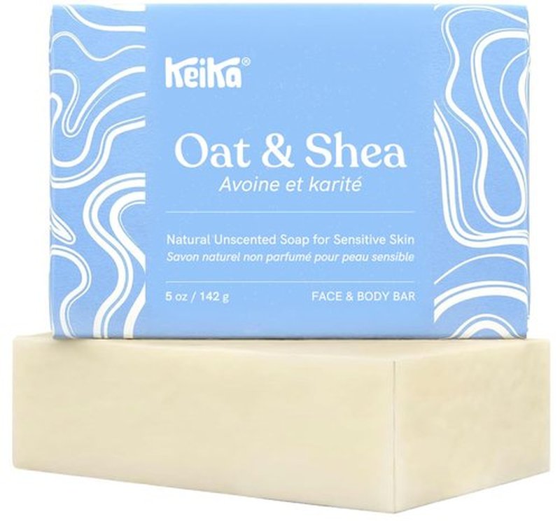 Keika Baby Soap Bar - Unscented Oat & Shea for Eczema Relief | 5 oz for All Ages & Sensitive Skin