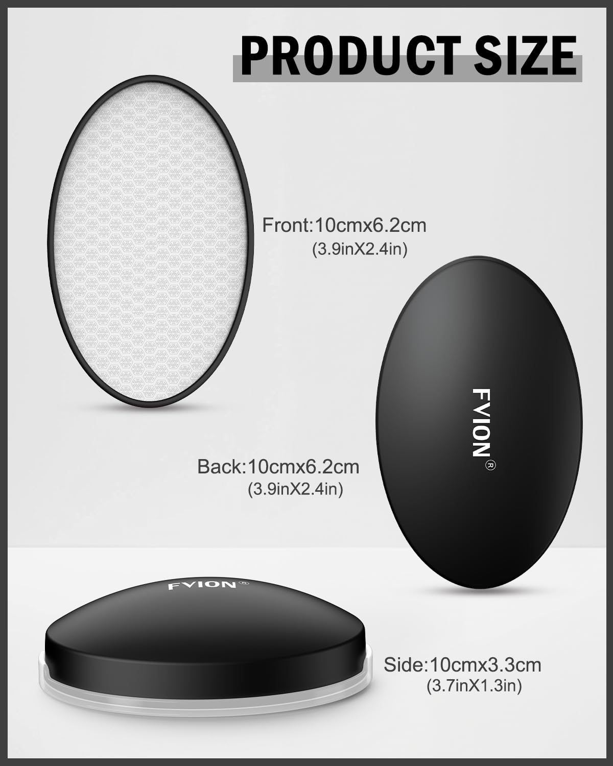 FVION Painless Crystal Hair Remover, Fine Grit Nano Hair Eraser, Glass Body Hair Shaver for Smooth Skin, Effortless Hair Removal Tool (Black)