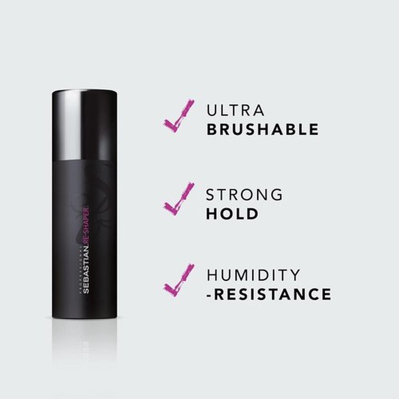 Sebastian Professional Re-Shaper Hairspray - Humidity Resistant, Strong Hold | Brushable Control for All Hair Types